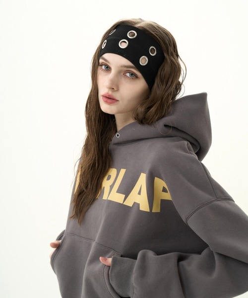 Fleece-lined logo hoodie/裏起毛ロゴトレーナー