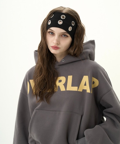 Fleece-lined logo hoodie/裏起毛ロゴトレーナー