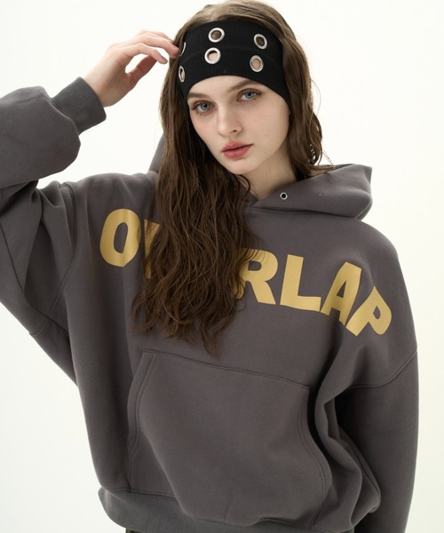 Fleece-lined logo hoodie/裏起毛ロゴトレーナー