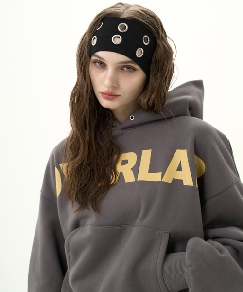 Fleece-lined logo hoodie/裏起毛ロゴトレーナー