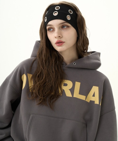 Fleece-lined logo hoodie/裏起毛ロゴトレーナー