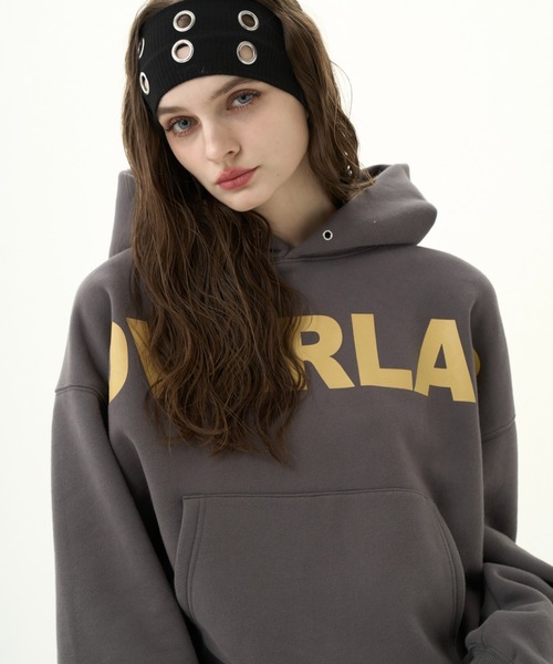 Fleece-lined logo hoodie/裏起毛ロゴトレーナー