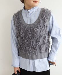 le.coeur blanc | 《WEB・一部店舗限定》ALリボンヤーンベスト(ベスト)