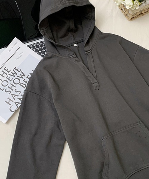 VZY ダークグレー フード付きパーカー