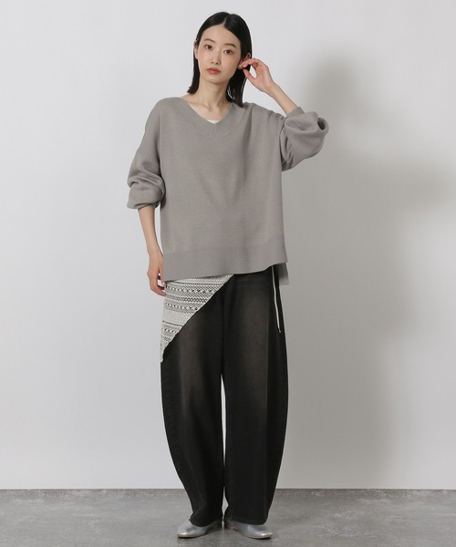 LAKOLE（ラコレ）の「Vネックニットプルオーバー / 581266（ニット/セーター・レディース・ブラウン/パープル/ブラック/アイボリー/グレー/ブルー/モカ/ピンク/ライトグリーン・FREE）」の20枚目の写真