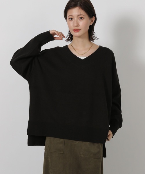 LAKOLE（ラコレ）の「Vネックニットプルオーバー / 581266（ニット/セーター・レディース・ブラウン/パープル/ブラック/アイボリー/グレー/ブルー/モカ/ピンク/ライトグリーン・FREE）」の19枚目の写真