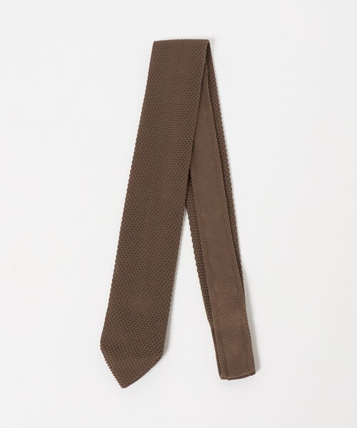 green label relaxing（グリーンレーベルリラクシング）の「GLR ポリエステル ウォッシャブル ニット ソリッド ネクタイ ニットタイ（ネクタイ・メンズ・ブラック/ダークブラウン/ネイビー/ダークグリーン/ダークグレー/ロイヤルブルー/ワイン/ブラウン系・FREE）」の4枚目の写真