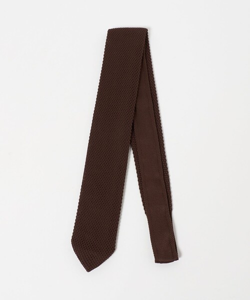 green label relaxing（グリーンレーベルリラクシング）の「GLR ポリエステル ウォッシャブル ニット ソリッド ネクタイ ニットタイ（ネクタイ・メンズ・ブラック/ダークブラウン/ネイビー/ダークグリーン/ダークグレー/ロイヤルブルー/ワイン/ブラウン系・FREE）」の3枚目の写真