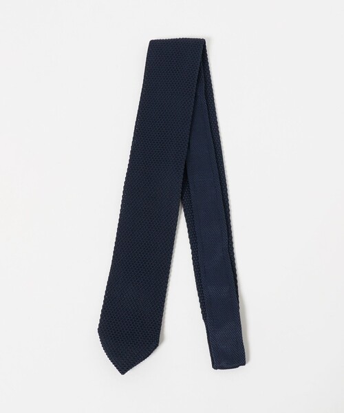 シャルべ ネイビーブルー ニットタイ クラシコセタ｜ニットタイ｜ネイビー シャルべ ネイビーブルー ニットタイ