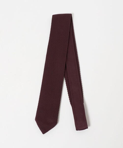 green label relaxing（グリーンレーベルリラクシング）の「GLR ポリエステル ウォッシャブル ニット ソリッド ネクタイ ニットタイ（ネクタイ・メンズ・ブラック/ダークブラウン/ネイビー/ダークグリーン/ダークグレー/ロイヤルブルー/ワイン/ブラウン系・FREE）」の8枚目の写真