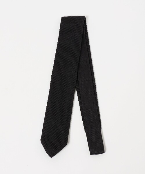 green label relaxing（グリーンレーベルリラクシング）の「GLR ポリエステル ウォッシャブル ニット ソリッド ネクタイ ニットタイ（ネクタイ・メンズ・ブラック/ダークブラウン/ネイビー/ダークグリーン/ダークグレー/ロイヤルブルー/ワイン/ブラウン系・FREE）」の2枚目の写真
