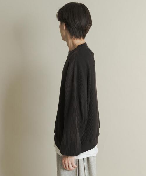 SENSE OF PLACE by URBAN RESEARCH（センスオブプレイスバイアーバンリサーチ）の「フェードワッフルバルーンスウェット（スウェット・メンズ・ブラック/ブラウン/ブルー・MEDIUM/LARGE）」の14枚目の写真