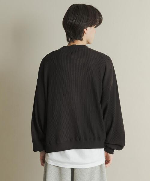 SENSE OF PLACE by URBAN RESEARCH（センスオブプレイスバイアーバンリサーチ）の「フェードワッフルバルーンスウェット（スウェット・メンズ・ブラック/ブラウン/ブルー・MEDIUM/LARGE）」の15枚目の写真