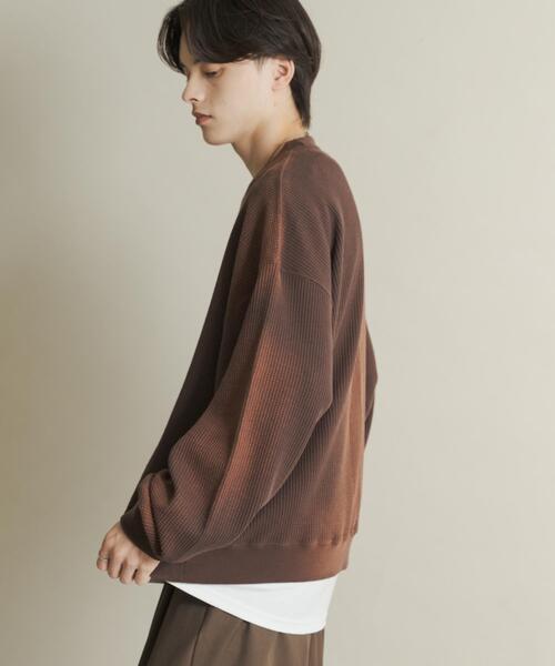 SENSE OF PLACE by URBAN RESEARCH（センスオブプレイスバイアーバンリサーチ）の「フェードワッフルバルーンスウェット（スウェット・メンズ・ブラック/ブラウン/ブルー・MEDIUM/LARGE）」の18枚目の写真