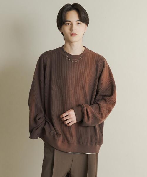 SENSE OF PLACE by URBAN RESEARCH（センスオブプレイスバイアーバンリサーチ）の「フェードワッフルバルーンスウェット（スウェット・メンズ・ブラック/ブラウン/ブルー・MEDIUM/LARGE）」の22枚目の写真