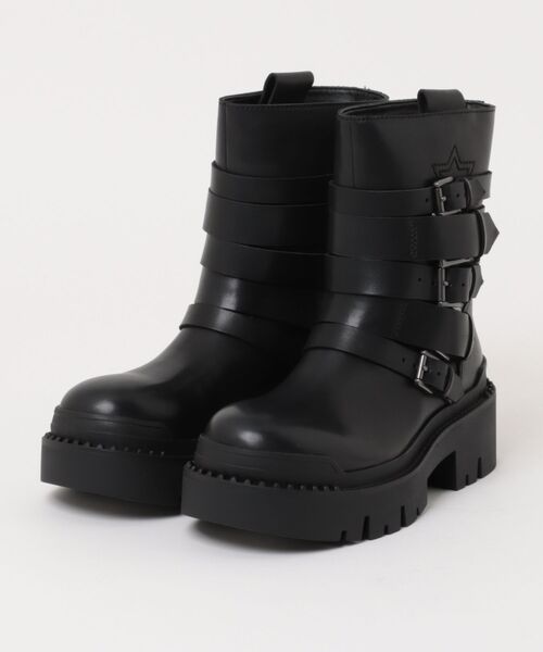 ASH（アッシュ）の「ASH/アッシュ【NIKI】ベルトコンバットブーツ 厚底 ロックテイスト ボリュームソール 6cmヒール（ブーツ・レディース・ブラック・35/39/38/37/36）」の5枚目の写真