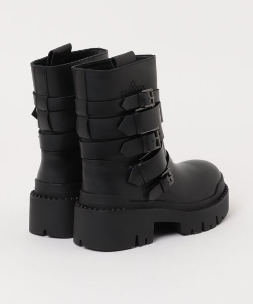 ASH（アッシュ）の「ASH/アッシュ【NIKI】ベルトコンバットブーツ 厚底 ロックテイスト ボリュームソール 6cmヒール（ブーツ・レディース・ブラック・35/39/38/37/36）」の6枚目の写真