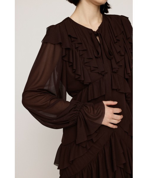 JILTUpetit frill dress フリルワンピース SLY（スライ）の「GEORGETTE FRILL ONEPIECE フリル ワンピース