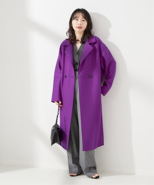 別注【HARRIS WHARF LONDON】Women dropped shoulder d.b co：コート