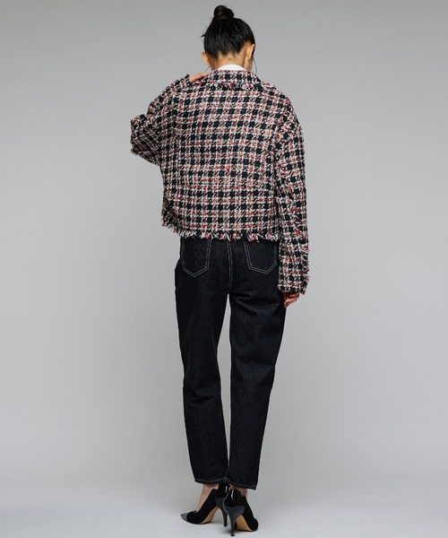 Narcissus（ナルシス）の「テーパードデニムパンツ/ステッチデザイン 《動画あり》（デニムパンツ・レディース・ブラック/ブルー・FREE）」の5枚目の写真