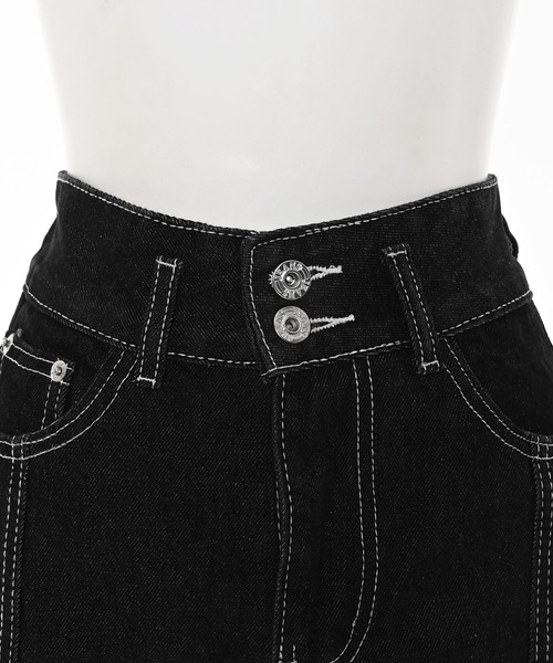 Narcissus（ナルシス）の「テーパードデニムパンツ/ステッチデザイン 《動画あり》（デニムパンツ・レディース・ブラック/ブルー・FREE）」の12枚目の写真