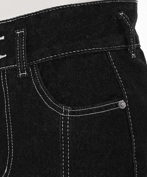 Narcissus（ナルシス）の「テーパードデニムパンツ/ステッチデザイン 《動画あり》（デニムパンツ・レディース・ブラック/ブルー・FREE）」の13枚目の写真