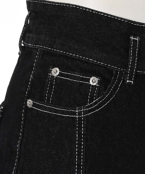 Narcissus（ナルシス）の「テーパードデニムパンツ/ステッチデザイン 《動画あり》（デニムパンツ・レディース・ブラック/ブルー・FREE）」の14枚目の写真