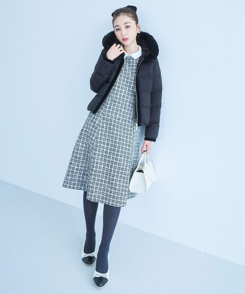 TOCCA(トッカ)の「HEART SHOT ショートダウンコート(ダウンジャケット/コート・レディース・ネイビー系/ベージュ系/ブラック系・0/2/4/6)」の9枚目の写真