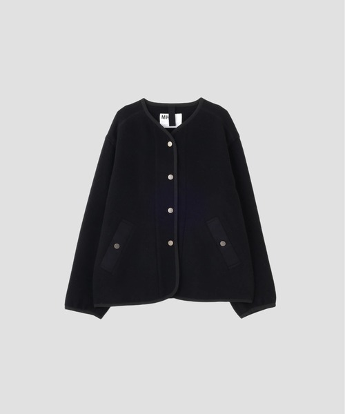 MHL.（エムエイチエル）の「SOFT WOOL FLEECE（ブルゾン・レディース・ブラック/カーキ・1/2）」の11枚目の写真