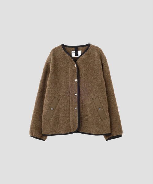 MHL.（エムエイチエル）の「SOFT WOOL FLEECE（ブルゾン・レディース・ブラック/カーキ・1/2）」の9枚目の写真