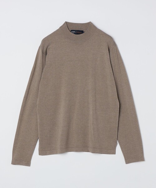 SHIPS Colors（シップス カラーズ）の「SHIPS Colors:〈吸湿発熱〉Solist(R)Heat 14ゲージ モックネックニット◇（ニット/セーター・メンズ・カーキ/ライトグレー/ロイヤルブルー/ダークグレー/チャコールグレー・X-LARGE/MEDIUM/LARGE）」の8枚目の写真