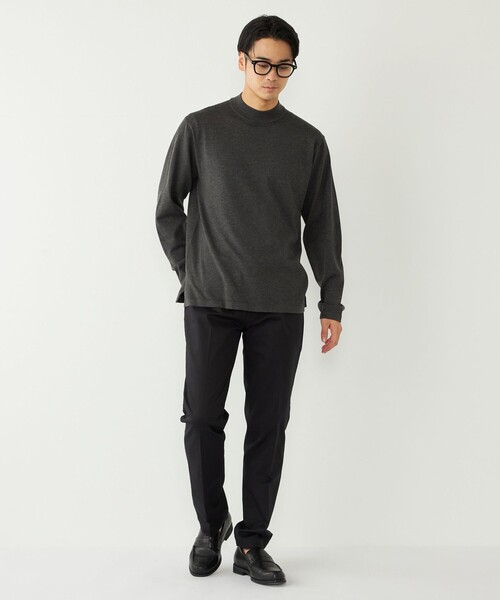 SHIPS Colors（シップス カラーズ）の「SHIPS Colors:〈吸湿発熱〉Solist(R)Heat 14ゲージ モックネックニット◇（ニット/セーター・メンズ・カーキ/ライトグレー/ロイヤルブルー/ダークグレー/チャコールグレー・X-LARGE/MEDIUM/LARGE）」の22枚目の写真