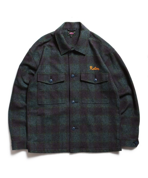ROTAR(ローター)の「Ombre Check Shirt Jacket(ミリタリージャケット・メンズ・ブラック/ブルー/グリーン・MEDIUM/LARGE/X-LARGE)」の3枚目の写真
