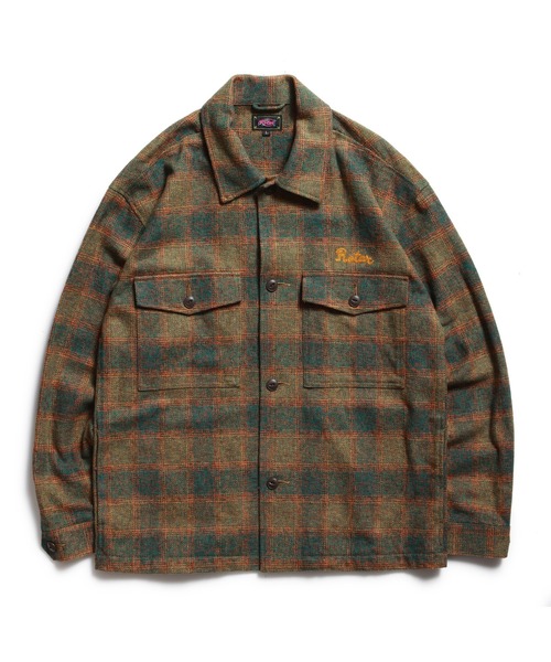 Ombre Check Shirt Jacket（ミリタリージャケット）｜ROTAR（ローター