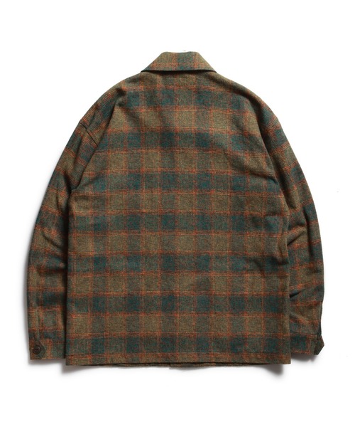 Ombre Check Shirt Jacket（ミリタリージャケット）｜ROTAR（ローター