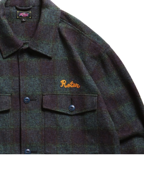 ROTAR(ローター)の「Ombre Check Shirt Jacket(ミリタリージャケット・メンズ・ブラック/ブルー/グリーン・MEDIUM/LARGE/X-LARGE)」の15枚目の写真