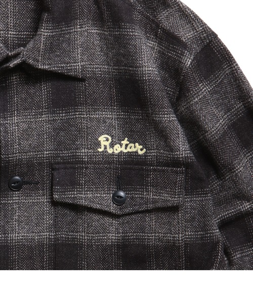 Ombre Check Shirt Jacket（ミリタリージャケット）｜ROTAR（ローター