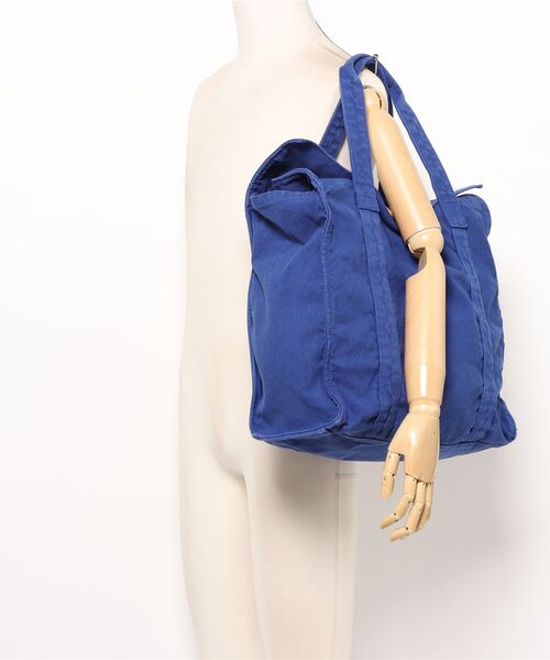 TONE SELECT GOODS(トーンセレクトグッズ)の「Butler Verner Sails(バトラーバーナーセイルズ) 反応染キャンバスビッグボストンバッグ 製品染め 洗い加工 鞄【JA-1075-2】(ボディバッグ/ウエストポーチ・メンズ・ブルー・FREE)」の7枚目の写真
