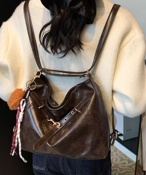 Achic（アシック）の「3WAY 大容量トートバッグ（トートバッグ・レディース・ダークブラウン/ブラウン/ブラック・M）」の22枚目の写真