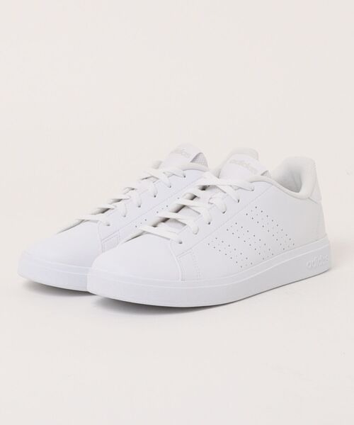 adidas(アディダス)の「【adidas】アディダス ADVANCOURT BASE2.0 J(アドバンコート2.0J) コートタイプスニーカー(スニーカー・レディース・ホワイト×ブラック/ホワイト×グレー・23.0cm/23.5cm/24.0cm/24.5cm/25.0cm)」の2枚目の写真