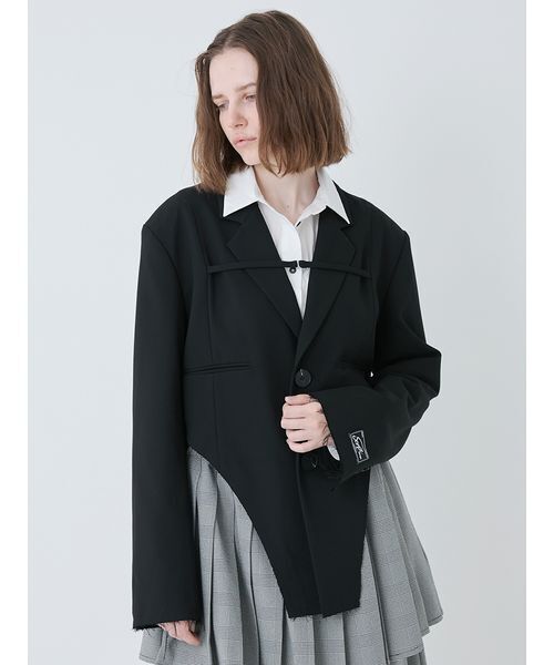【お値下げ】SORIN(ソリン) ウールジャケット グレー SORIN（ソリン ）の「Melton Curved Hem Short Coat（ステン