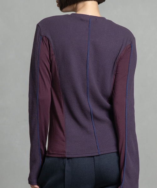 MARECHAL TERRE（マルシャルテル）の「ラグウォームインナー（Tシャツ/カットソー・レディース・ブラック/カーキ/パープル/グレー/ホワイト・MEDIUM）」の7枚目の写真