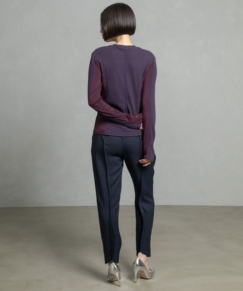 MARECHAL TERRE（マルシャルテル）の「ラグウォームインナー（Tシャツ/カットソー・レディース・ブラック/カーキ/パープル/グレー/ホワイト・MEDIUM）」の8枚目の写真