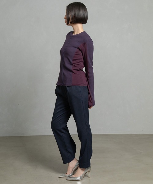 MARECHAL TERRE（マルシャルテル）の「ラグウォームインナー（Tシャツ/カットソー・レディース・ブラック/カーキ/パープル/グレー/ホワイト・MEDIUM）」の9枚目の写真