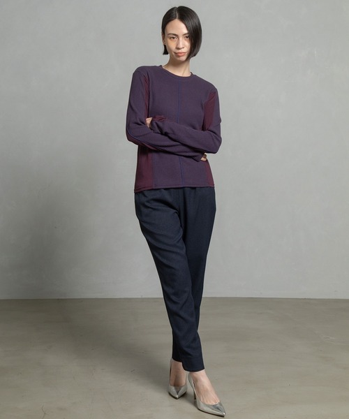 MARECHAL TERRE（マルシャルテル）の「ラグウォームインナー（Tシャツ/カットソー・レディース・ブラック/カーキ/パープル/グレー/ホワイト・MEDIUM）」の10枚目の写真