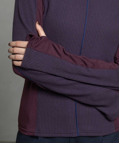 MARECHAL TERRE（マルシャルテル）の「ラグウォームインナー（Tシャツ/カットソー・レディース・ブラック/カーキ/パープル/グレー/ホワイト・MEDIUM）」の12枚目の写真