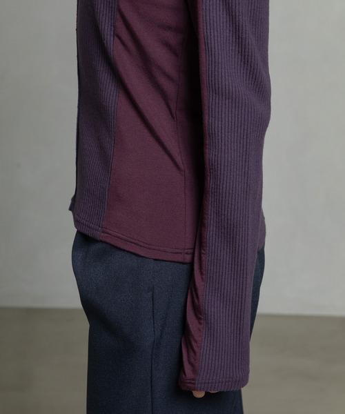 MARECHAL TERRE（マルシャルテル）の「ラグウォームインナー（Tシャツ/カットソー・レディース・ブラック/カーキ/パープル/グレー/ホワイト・MEDIUM）」の13枚目の写真