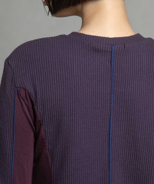 MARECHAL TERRE（マルシャルテル）の「ラグウォームインナー（Tシャツ/カットソー・レディース・ブラック/カーキ/パープル/グレー/ホワイト・MEDIUM）」の14枚目の写真