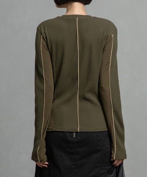 MARECHAL TERRE（マルシャルテル）の「ラグウォームインナー（Tシャツ/カットソー・レディース・ブラック/カーキ/パープル/グレー/ホワイト・MEDIUM）」の16枚目の写真