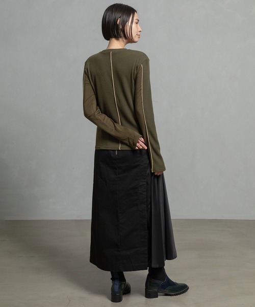 MARECHAL TERRE（マルシャルテル）の「ラグウォームインナー（Tシャツ/カットソー・レディース・ブラック/カーキ/パープル/グレー/ホワイト・MEDIUM）」の17枚目の写真